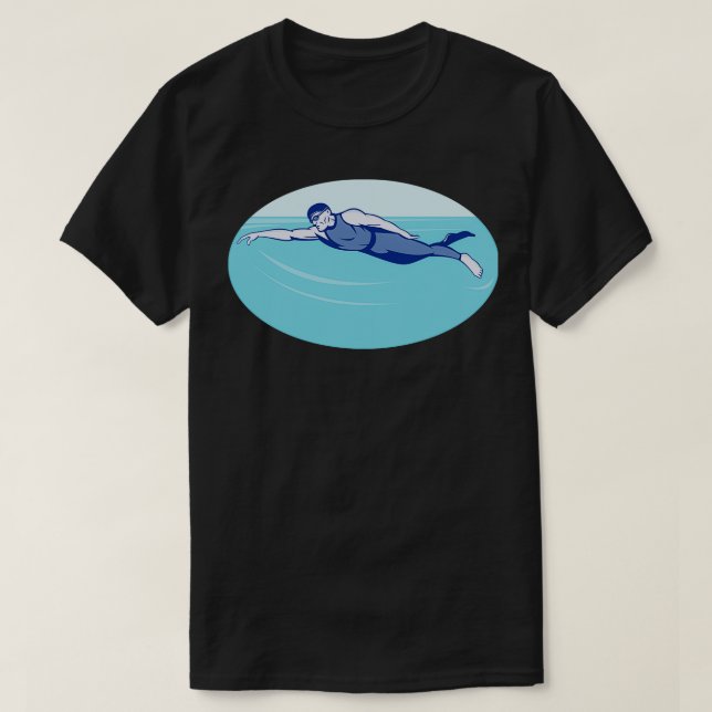 Triathlon Athlete Swimming 10 T-Shirt (Design Front)