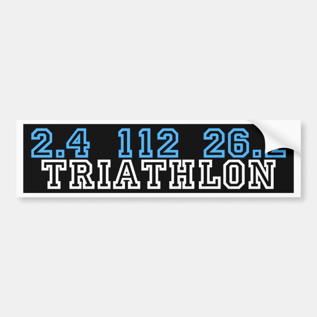 Triathlon Bumper Sticker (Front)