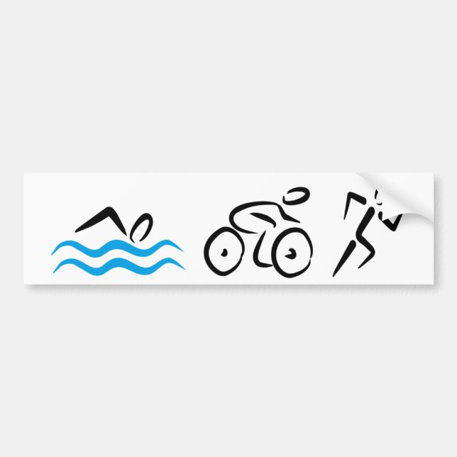 Triathlon Bumper Sticker (Front)