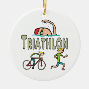 Triathlon Ceramic Tree Decoration
