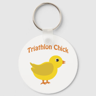 Triathlon Chick Key Ring