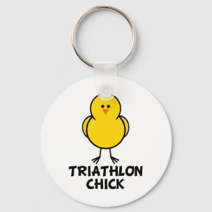 Triathlon Chick Key Ring