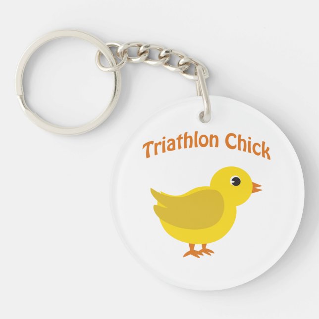 Triathlon Chick Key Ring (Front)