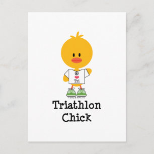 Triathlon Chick Postcard