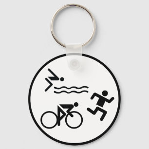 triathlon circle icon key ring