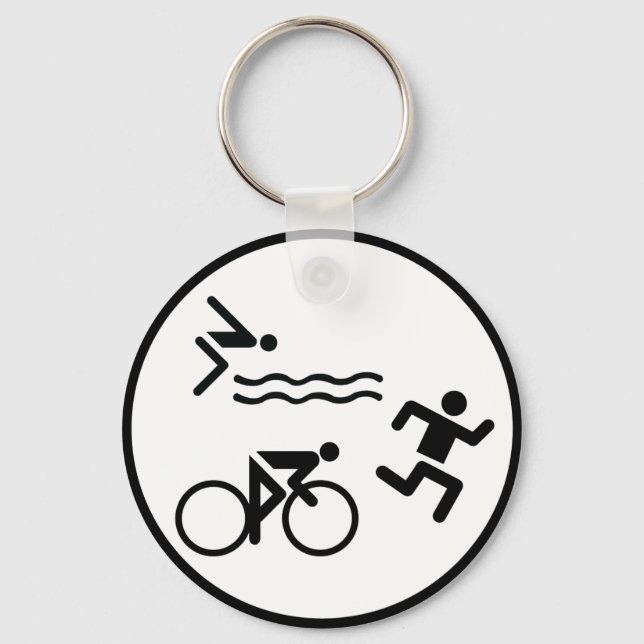 triathlon circle icon key ring (Front)