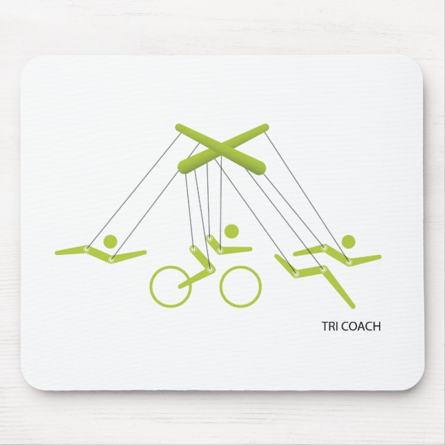 Triathlon coach, Triathlon trainer Mouse Mat (Front)