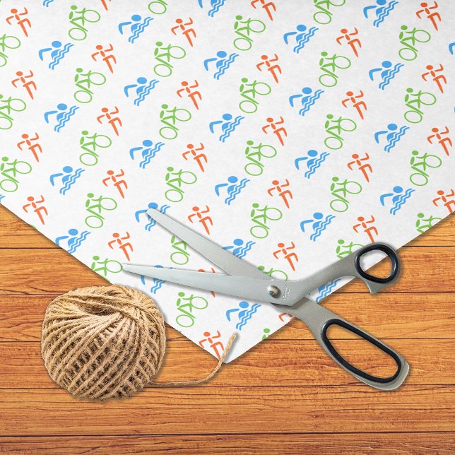 Triathlon colourful pattern sports tissue paper (Creator Uploaded)