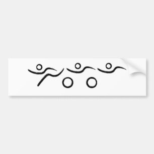 Triathlon cool and unique design bumper sticker