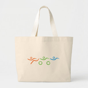 Triathlon cool and unique design large tote bag