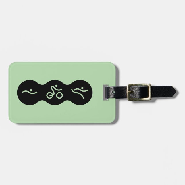 Triathlon cool and unique design luggage tag (Front Horizontal)