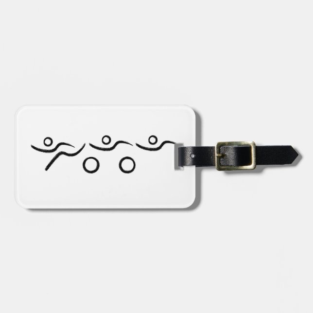 Triathlon cool and unique design luggage tag (Front Horizontal)