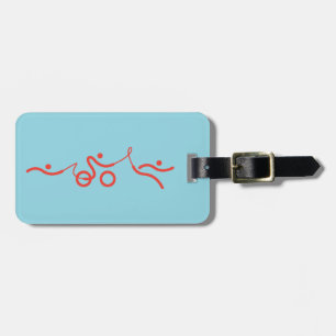 Triathlon cool and unique design luggage tag