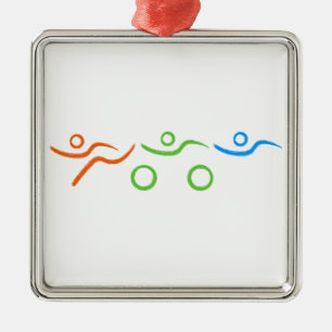 Triathlon cool and unique design metal tree decoration