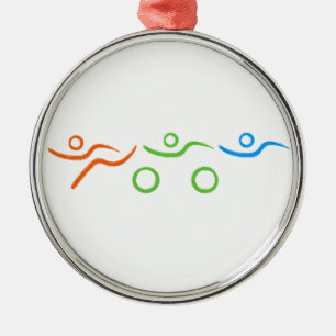 Triathlon cool and unique design metal tree decoration