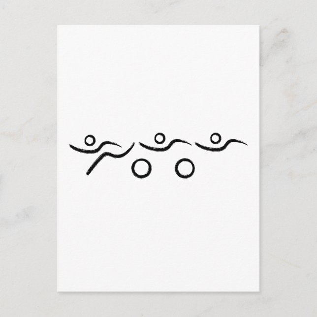 Triathlon cool and unique design postcard (Front)