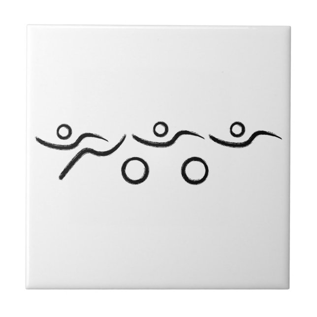 Triathlon cool and unique design tile (Front)