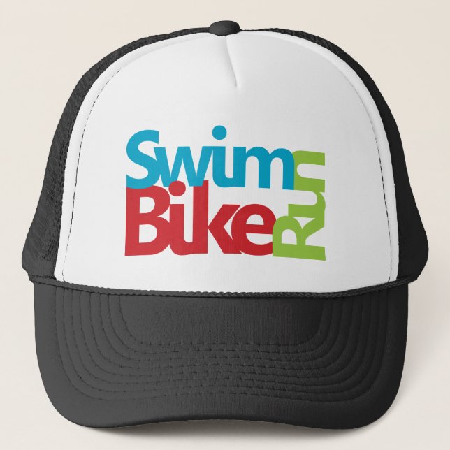 Triathlon cool and unique design trucker hat (Front)