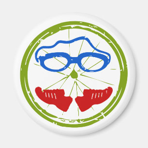 Triathlon cool artistic design magnet