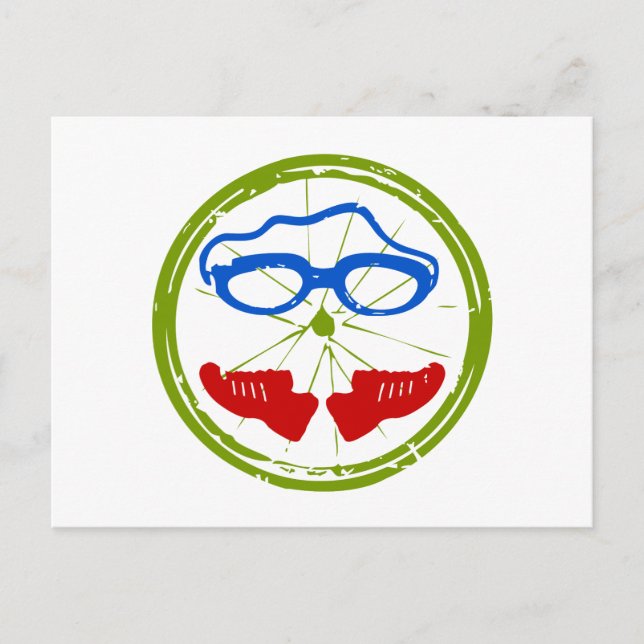 Triathlon cool artistic design postcard (Front)