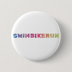 Triathlon Cool Design 6 Cm Round Badge