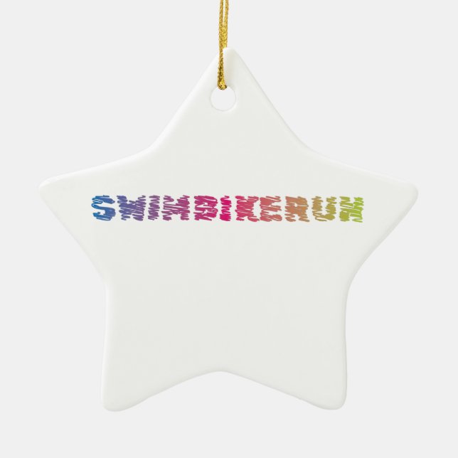 Triathlon Cool Design Ceramic Tree Decoration (Front)