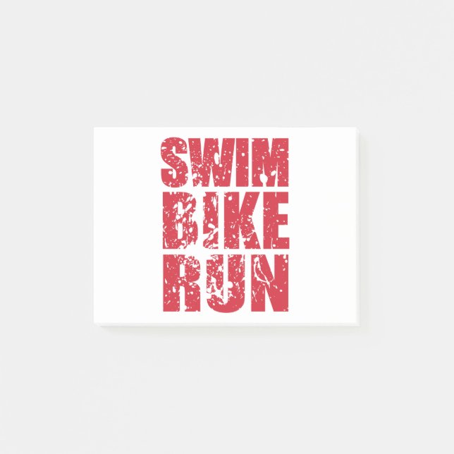 Triathlon cool design post-it notes (Front)