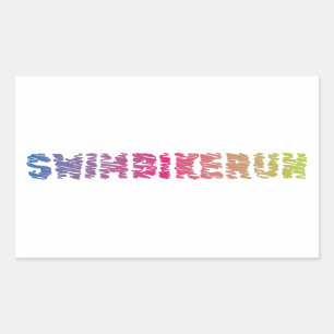 Triathlon cool design rectangular sticker