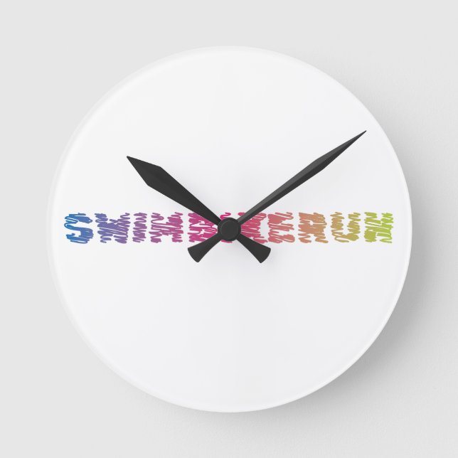 Triathlon cool design round clock (Front)