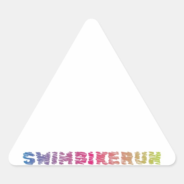 Triathlon cool design triangle sticker (Front)