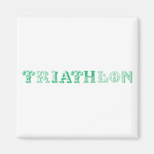 Triathlon cool logo for all sport lovers magnet