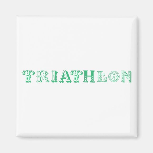 Triathlon cool logo for all sport lovers magnet (Front)