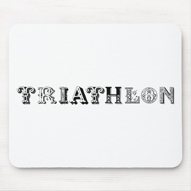 Triathlon cool logo for all sport lovers mouse mat (Front)