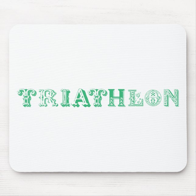 Triathlon cool logo for all sport lovers mouse mat (Front)