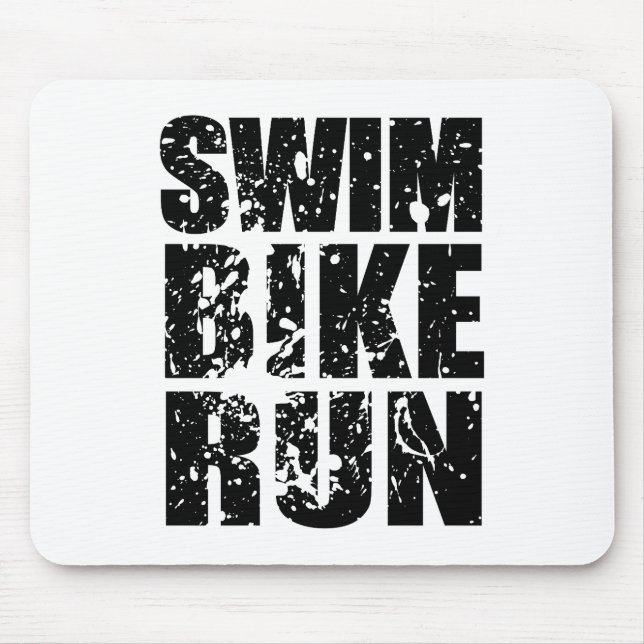 Triathlon cool logo for all sport lovers mouse mat (Front)