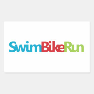 Triathlon cool logo for all sport lovers rectangular sticker