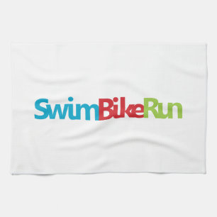 Triathlon cool logo for all sport lovers tea towel