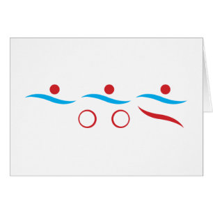 Triathlon cool logo illustration