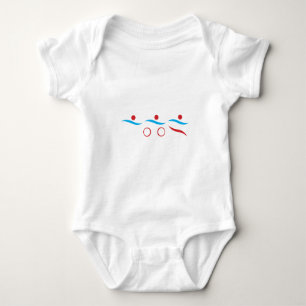 Triathlon cool logo illustration baby bodysuit