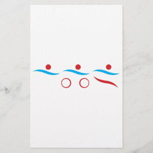 Triathlon cool logo illustration stationery