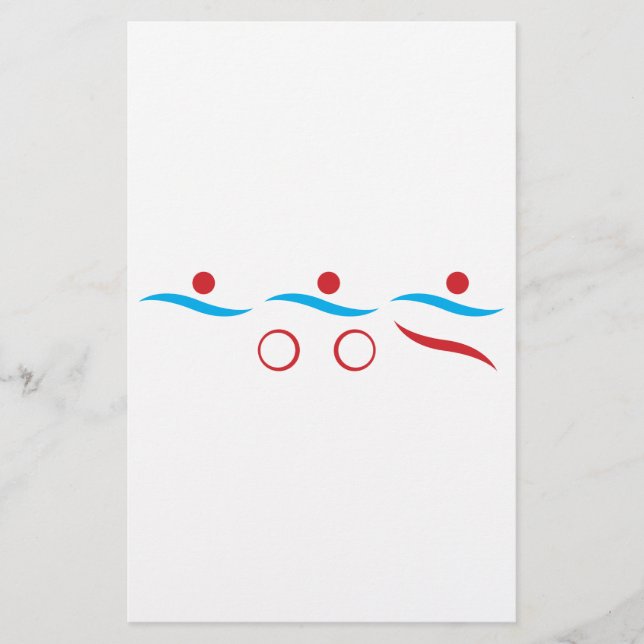 Triathlon cool logo illustration stationery (Front)