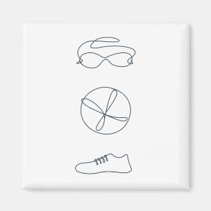 Triathlon cool new design magnet