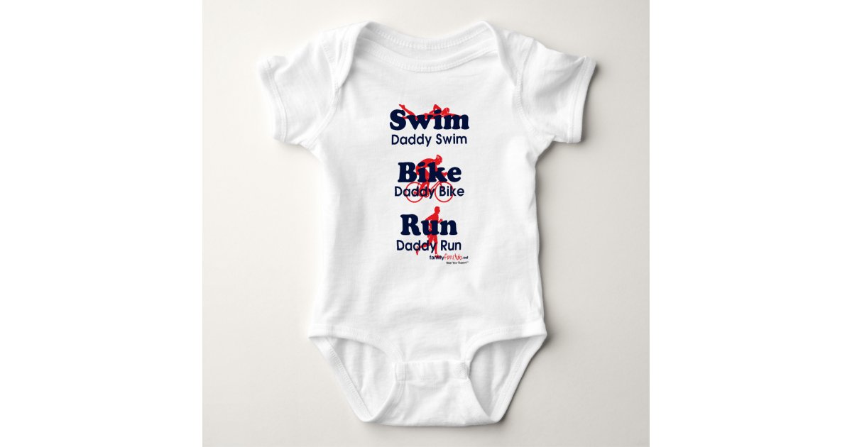 Triathlon Daddy Baby Bodysuit Zazzle