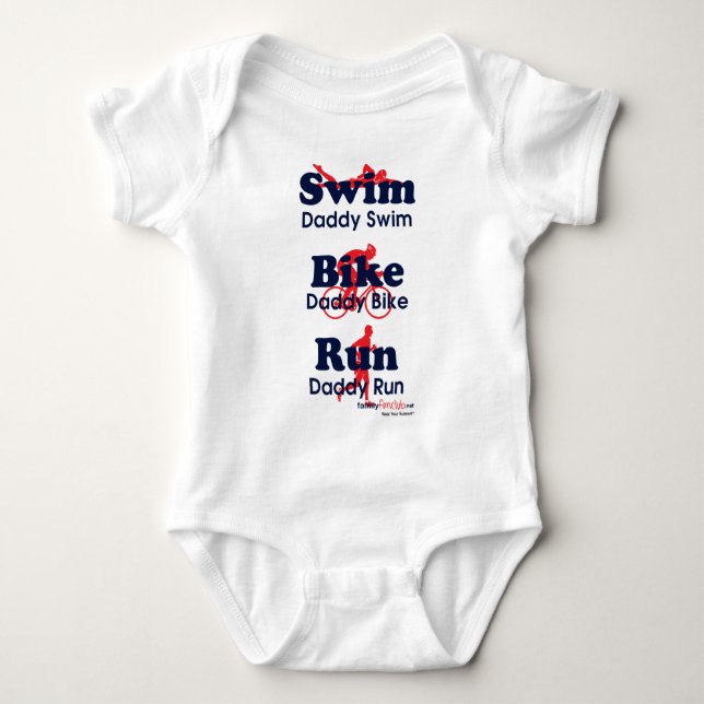 Triathlon Daddy Baby Bodysuit (Front)