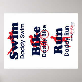 Triathlon Daddy Poster