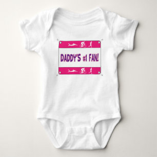 Triathlon Daddy's #1 Fan Baby Bodysuit