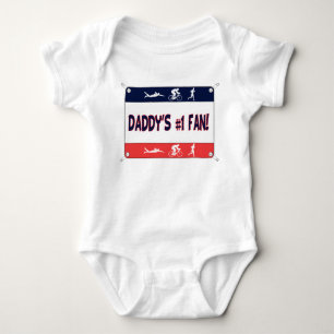 Triathlon Daddy's #1 Fan Baby Bodysuit