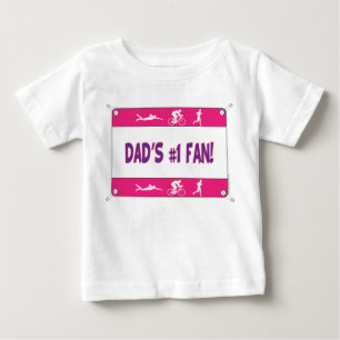 Triathlon Dad's #1 Fan Baby T-Shirt