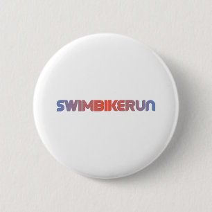 Triathlon design 6 cm round badge