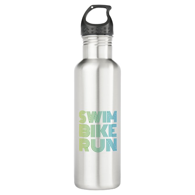Triathlon design in colours 710 ml water bottle (Front)